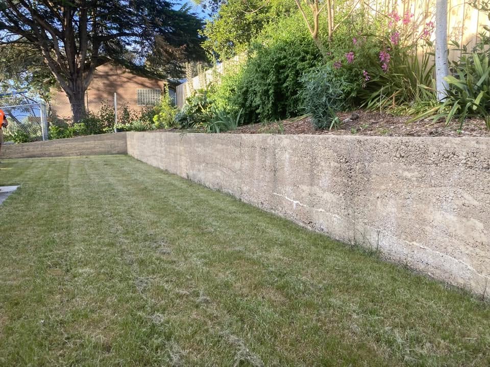 Timber retaining wall construction